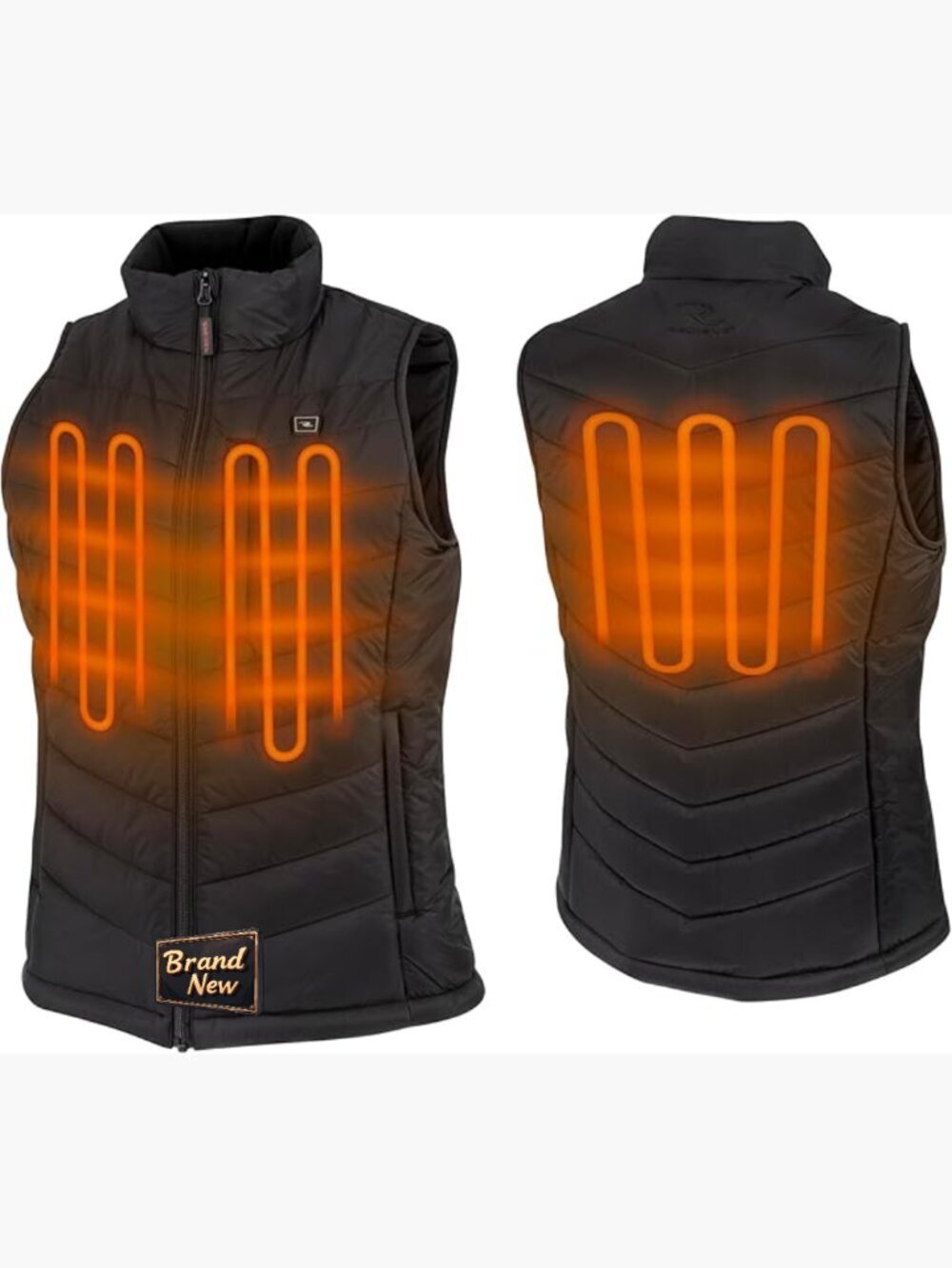 Heated Puffer Vest with Battery - Large - 3 Heat Zones - Wind Resistant - USB